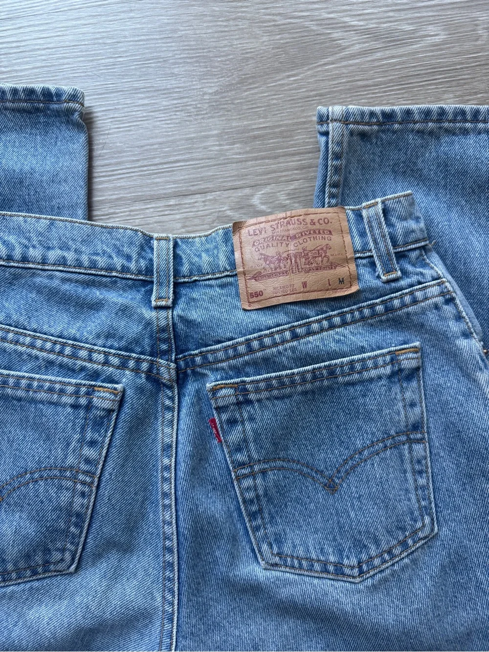 Levi's Light Blue 550 Relaxed Tapered Fit Jeans